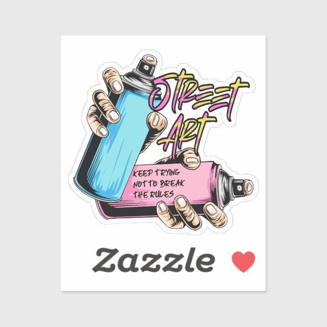 Sticker Graffiti de rue urbain (Feuille)