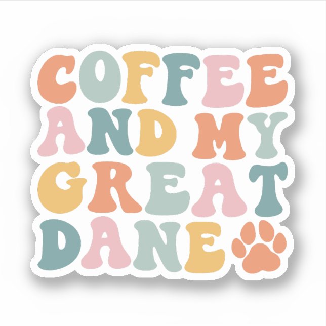 Sticker Grand Amoureux Du Café Dane, Grand Propriétaire Da (Devant)
