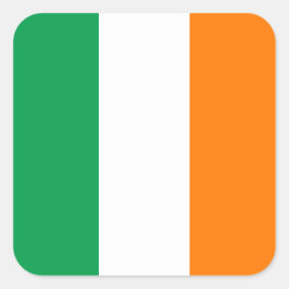 Sticker grand Carré du drapeau de l'Irlande