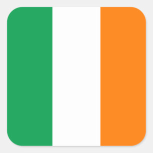 Sticker grand Carré du drapeau de l'Irlande