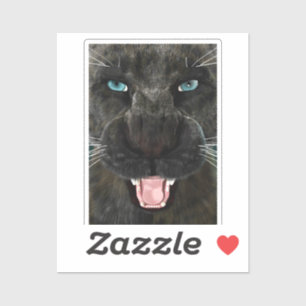 Sticker Grand Chat Panther Noir