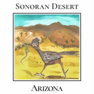 Sticker Grand Géocoucou du désert de Sonora Arizona
