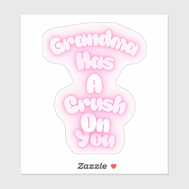 Sticker Grand-mère est amoureuse de toi (Feuille)