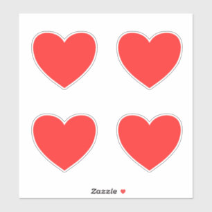 Sticker Grand motif des coeurs rouges