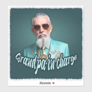 Sticker grand-père en charge