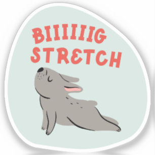 Sticker Grand stretch mignonne taureau français illustré a