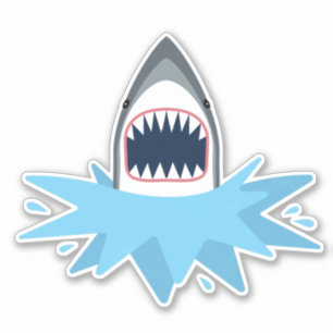 Sticker Grande éclaboussure de requin blanc