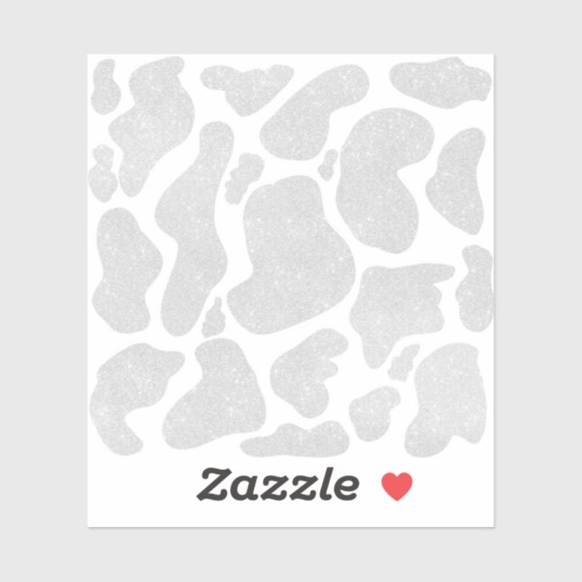 Sticker Grandes taches d'argent blanc simple (Feuille)