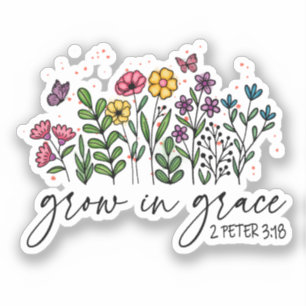 Sticker Grandir en grâce