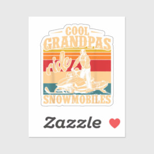 Sticker Grandpas cool randonnée Motoneige Motoneige Motone