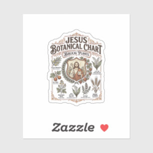 Sticker Graphique botanique de Jésus Plantes bibliques Jés