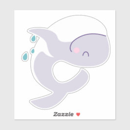 Sticker Graphique de baleine à sauter mûr