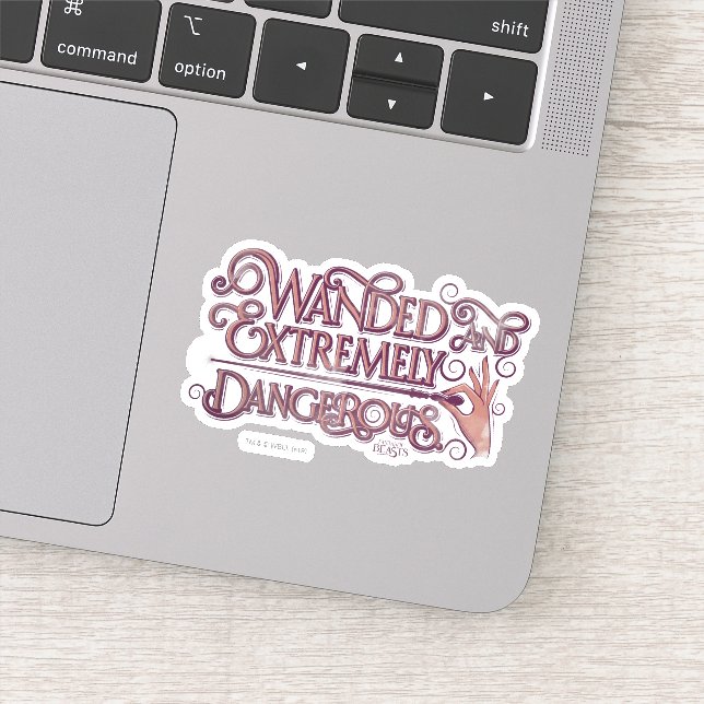 Sticker Graphique Débordé Et Extrêmement Dangereux - Rose (Détail)
