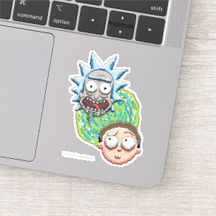 Sticker Graphique du portail Pixelverse Rick and Morty