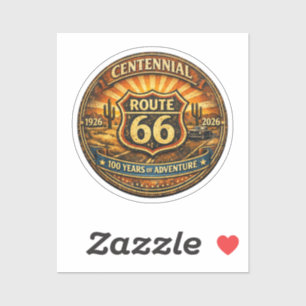 Sticker Graphique Rétro du Voyage sur l'Autoroute du Cente