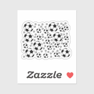 Sticker Graphisme de ballon de football classique Fan de s
