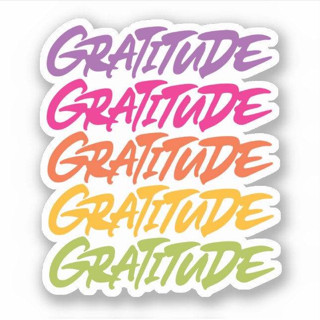 Sticker Gratitude (Devant)