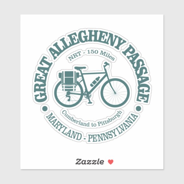 Sticker Great Allegheny Passage (cycling) (Feuille)