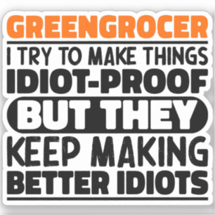 Sticker Greengrocer J'Essaie De Rendre Les Choses Drôle De