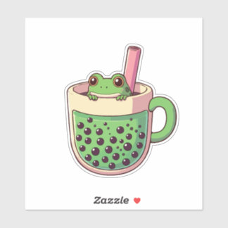 Sticker Grenouille à thé