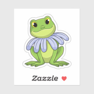 Sticker Grenouille avec marguerite