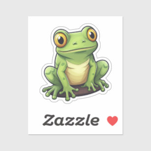 Sticker Grenouille caricaturale
