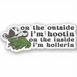 Sticker Grenouille, Hotin et Hollerin - Casquette Cowboy d