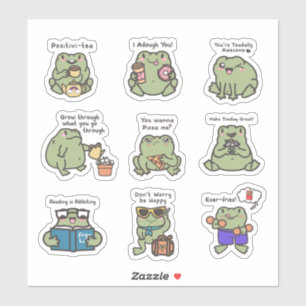 Sticker Grenouilles de sagesse : Motivationnelle et drôle 