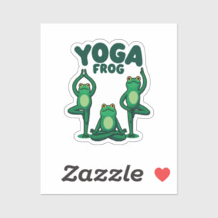 Sticker Grenouilles de yoga