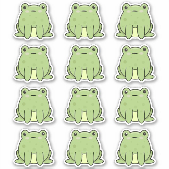 Sticker Grenouilles Kawaii (Devant)