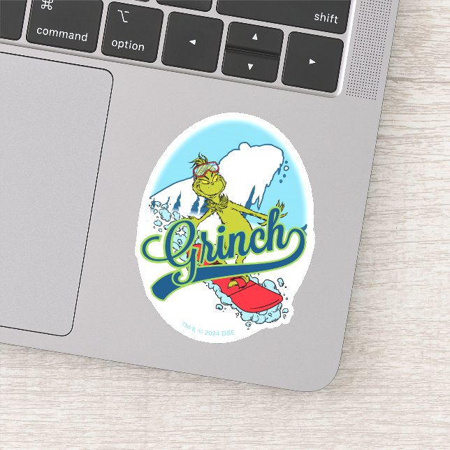 Sticker Grinch Snowboard (Détail)