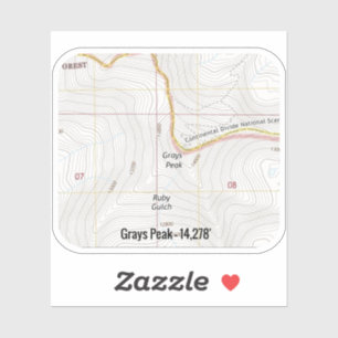 Sticker Gris Peak Colorado Fourteener