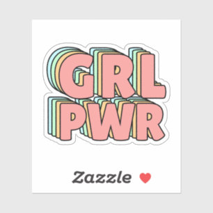 Sticker GRL PWR Pastel