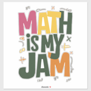 Sticker Groovy Math est mon truc Premier jour de rentrée 