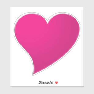 Sticker Gros coeur rose fuchsia, amour