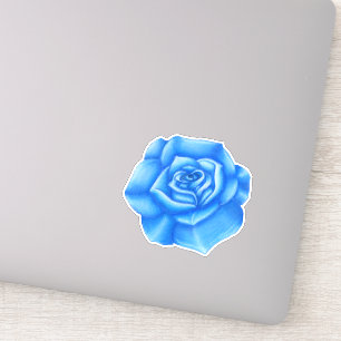 Sticker Gros Rose bleu vibrant blanc Points forts