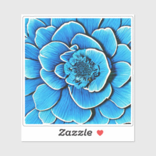Sticker Grosse floraison de Camellia Bleue