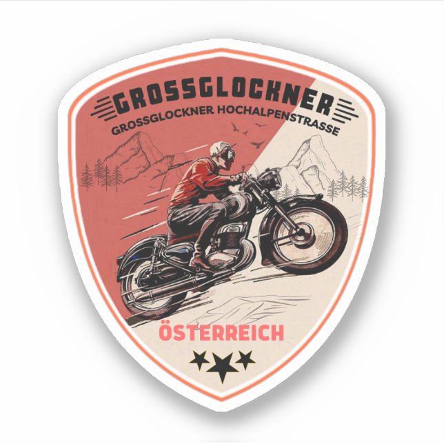 Sticker Grossglockner High Alpine Road Alpes australiennes (Devant)