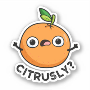 Sticker Grossièrement Drôle De Pun Sérieusement Orange