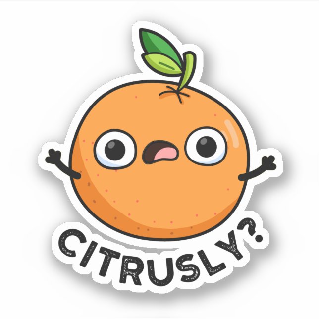 Sticker Grossièrement Drôle De Pun Sérieusement Orange (Devant)