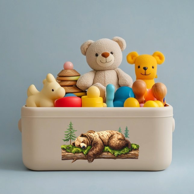 Sticker Grossiste des amis de la forêt (Sleeping bear calm peaceful nursery decal sticker toy box storage wall baby room decor woodland )