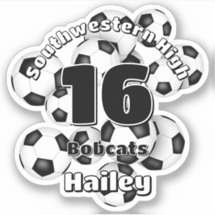 Sticker groupe de balles de football esprit d'équipe perso