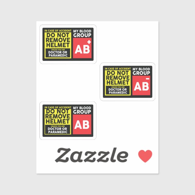 Sticker Groupe sanguin AB (Feuille)