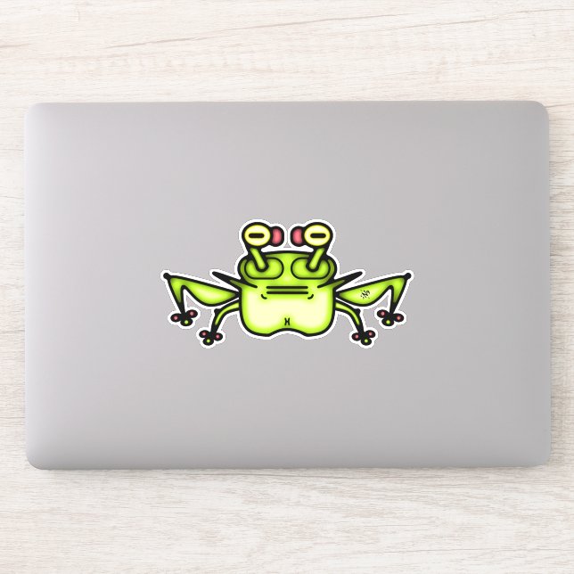 Sticker Grumeux crapaud de grenouille v2 (Ordinateur)