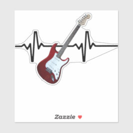 Sticker Guitare Heartbeat