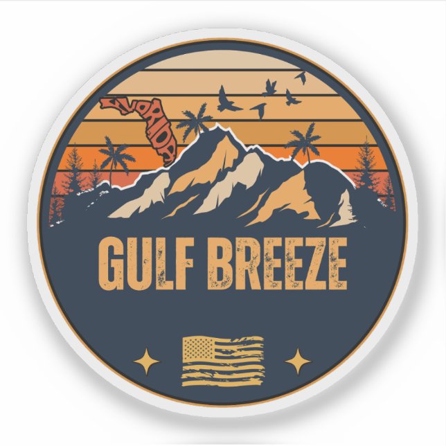 Sticker Gulf Breeze, Floride (Devant)