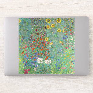 Sticker Gustav Klimt - Jardin de campagne avec tournesols