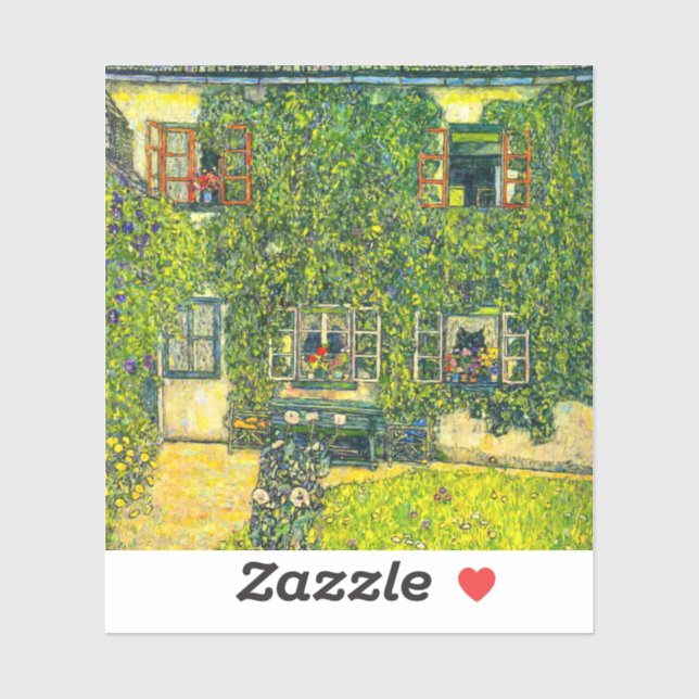 Sticker Gustav Klimt La Maison de Guardaboschi (Feuille)