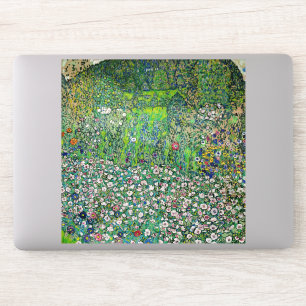 Sticker Gustav Klimt - Paysage horticole et sommet d'une c