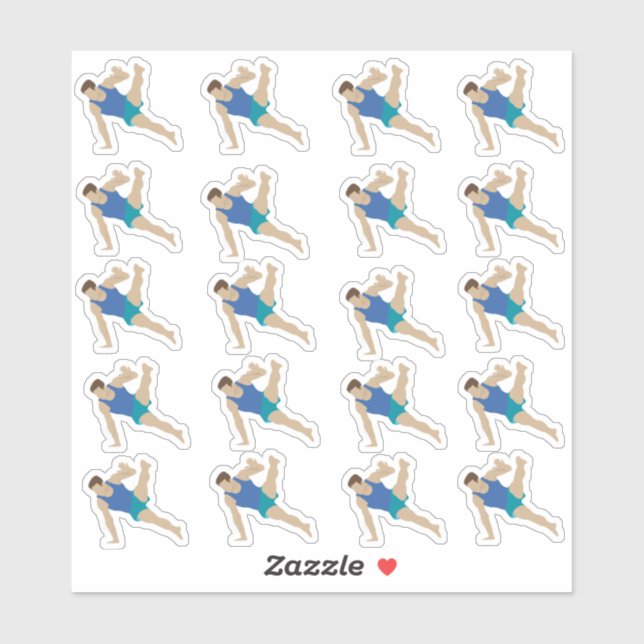 Sticker Gymnaste masculin (Feuille)